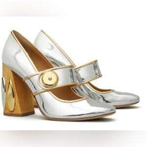 Tory Burch Silver & Gold Women's Heels